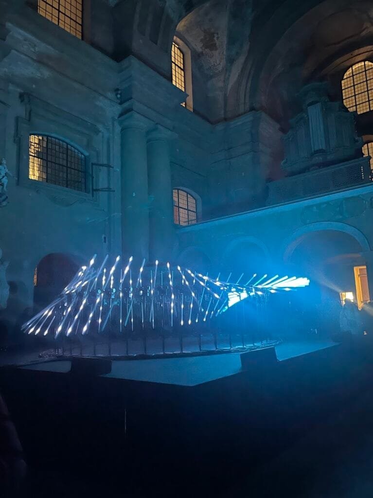 Spectacular illuminated art in the Old Town during the annual Vilnius Light Festival, a free winter event.