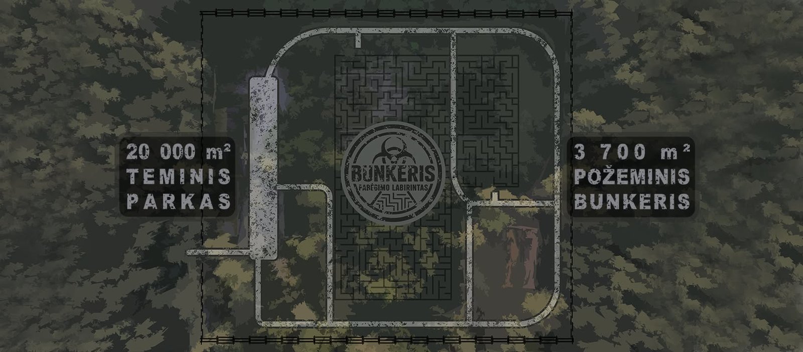 Promotional poster for the Cold War "Escape Bunker" near Nemenčinė