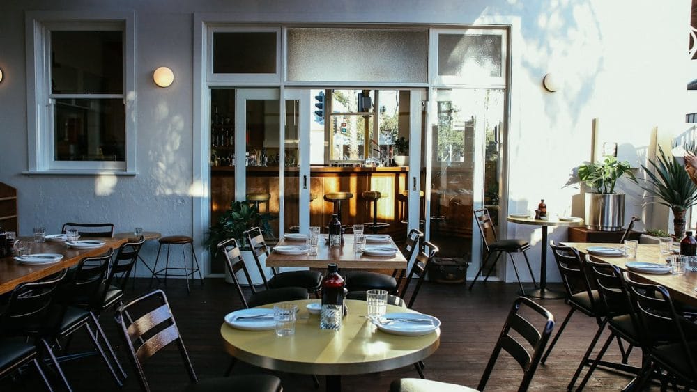 Setting at the outdoor terraces in Vilnius