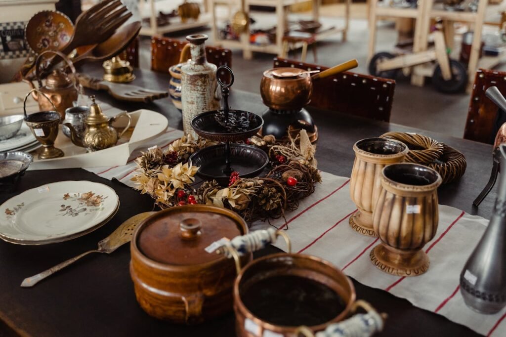 What are the best vintage shops in Vilnius - elegant retro clothing and accessories on display