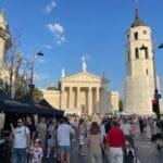 Everyday life of an international student in Lithuania exploring Vilnius Old Town streets