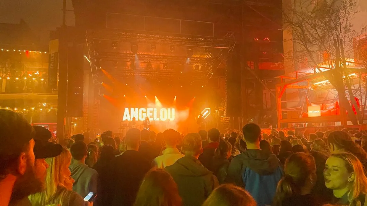 Crowd listening to a concert at one of the biggest events in Lithuania